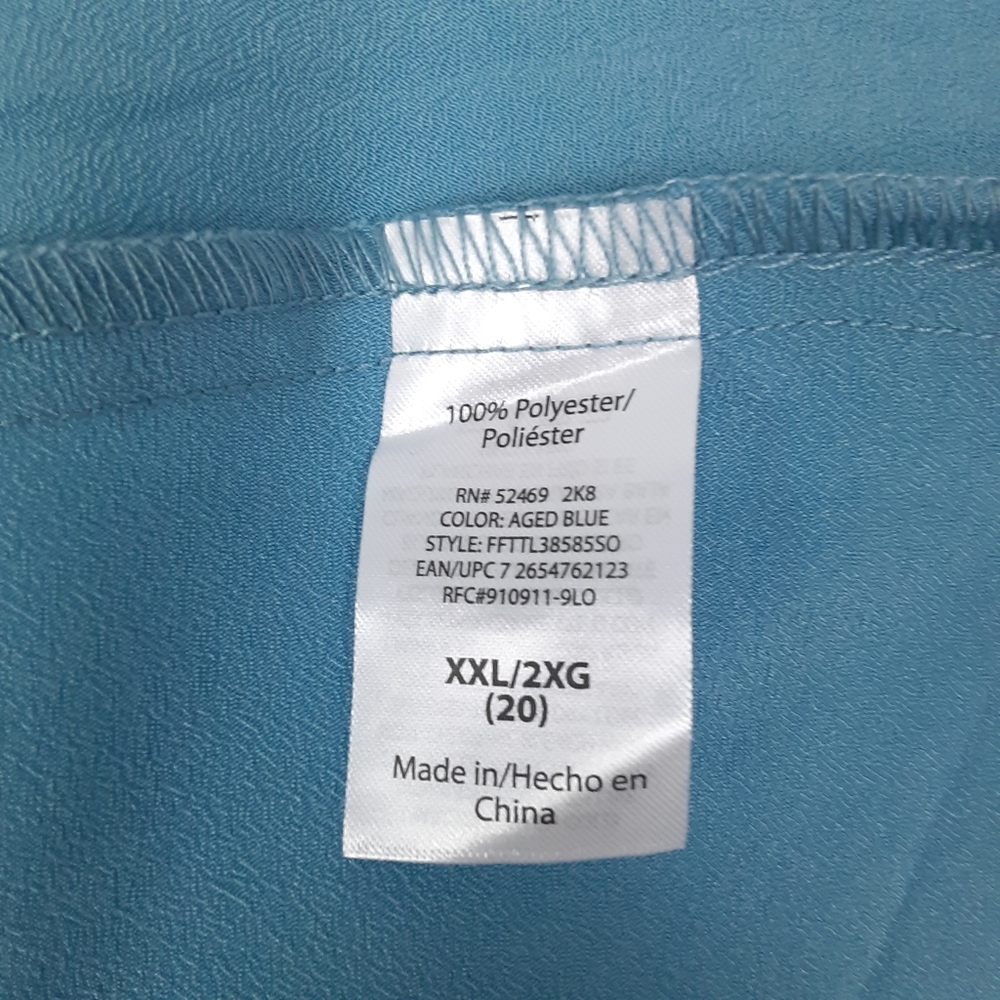 Plus Size Blue Boutique Ruffle Peplum Top - Picture 7 of 9